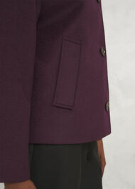 Zoe Wool Blend Jacket, Malbec Purple, hi-res