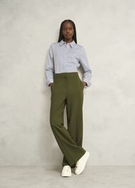 Andra Cotton Blend Shirt, White Navy, hi-res