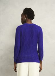 Lulu Cotton Sweater, Cobalt Blue, hi-res
