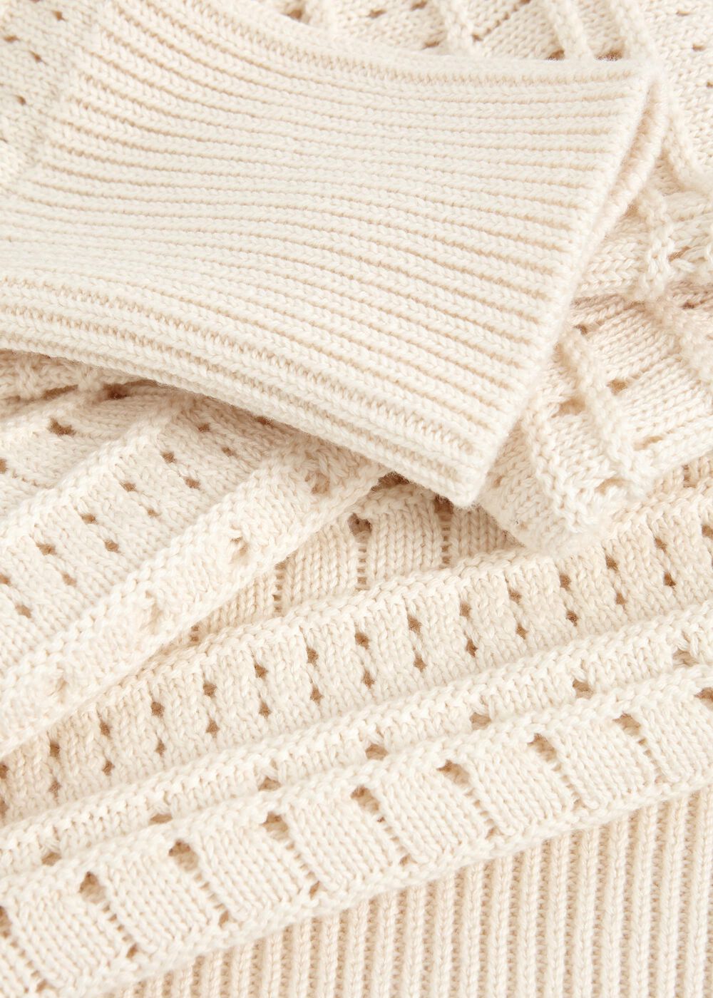 Colemere Cotton Sweater, Buttercream, hi-res