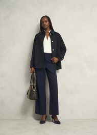 Alisa Wide Pants, Navy Ivory, hi-res