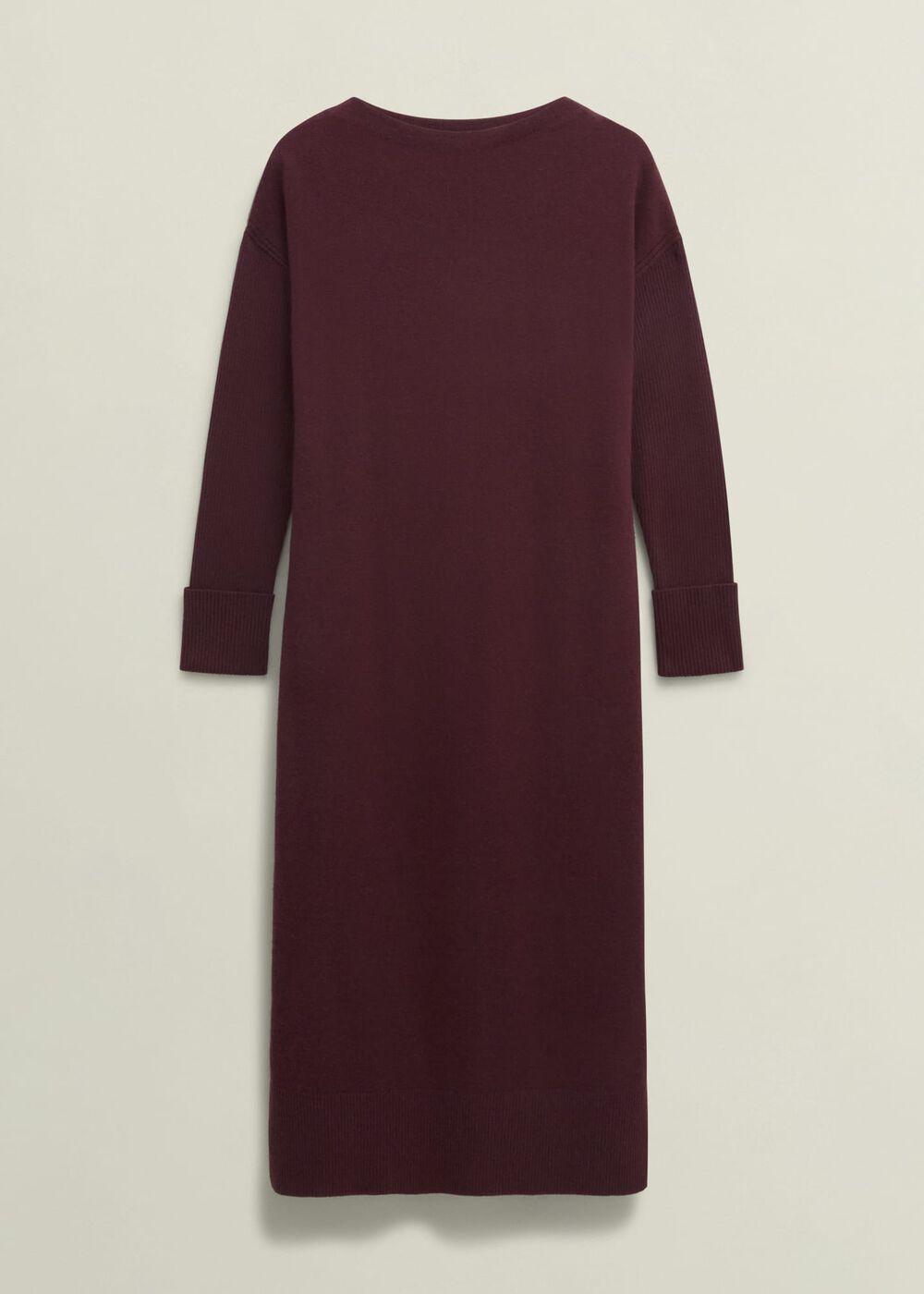 Hartsfirth Knitted Dress With Cashmere, Cocoa Brown, hi-res