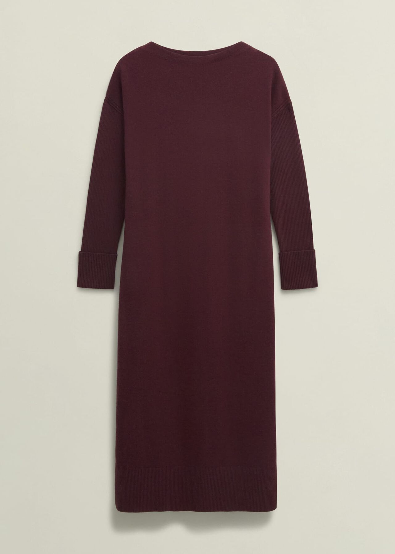 Hartsfirth Knitted Dress With Cashmere, Cocoa Brown, hi-res