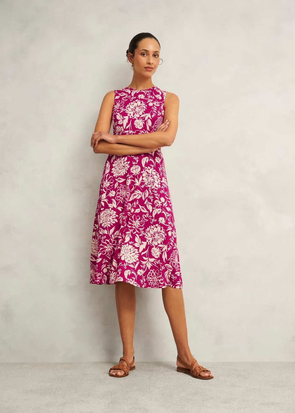Marylise Jersey Dress, Pink Cream, hi-res