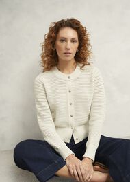 Felicity Cotton Cardigan, Warm Ivory, hi-res