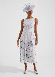 Chelsea Suede Clutch Bag, Pale Blue, hi-res