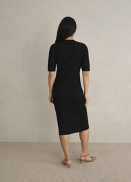 Bridget Knitted Dress, Black, hi-res
