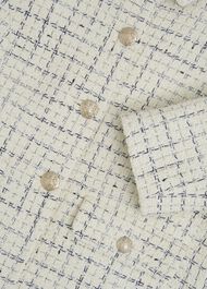 Jessie Cotton Blend Jacket, Ivory Navy, hi-res