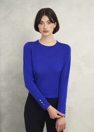 Penny Merino Wool Jumper, Eclipse Blue, hi-res