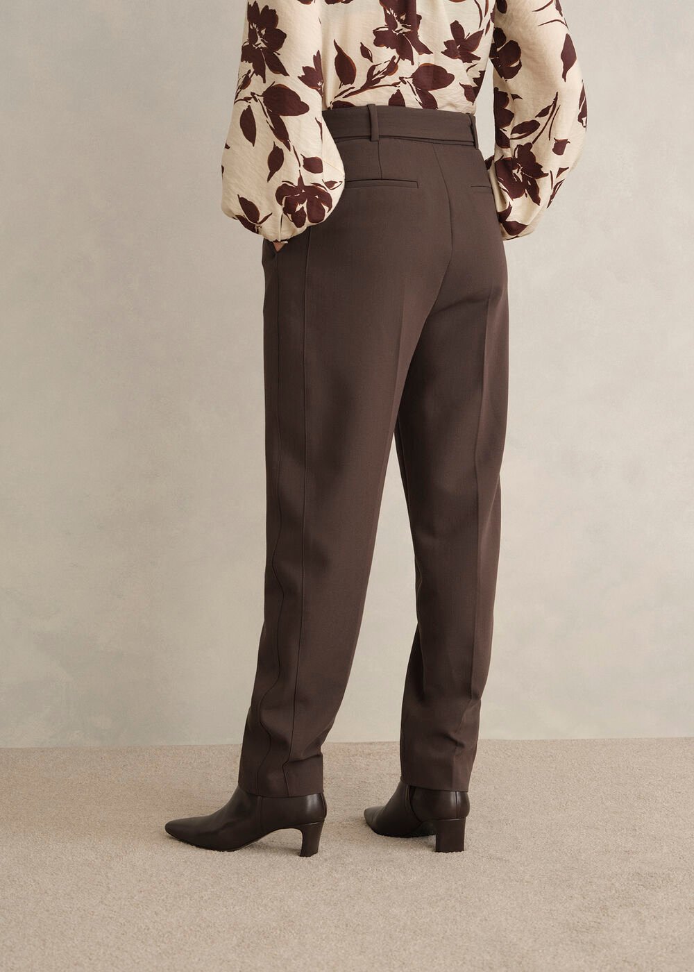 Trina Barrel Pants, Deep Brown, hi-res