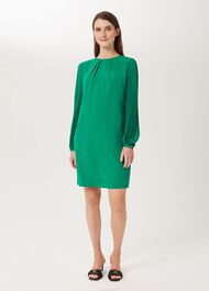 Greta Popover Dress, Field Green, hi-res