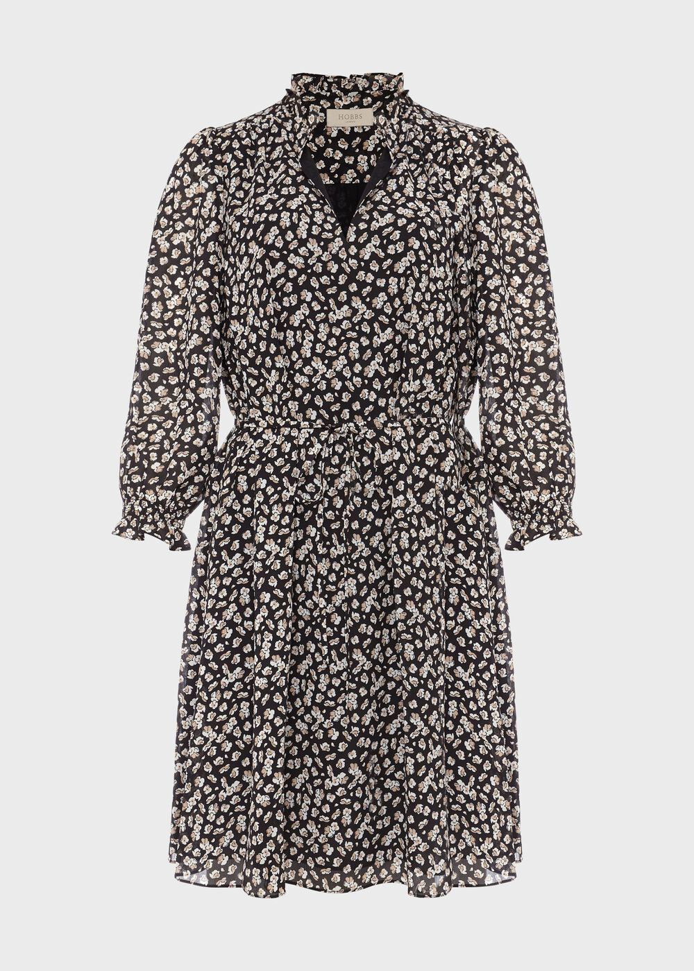 Stefania Floral Dress, Black Multi, hi-res