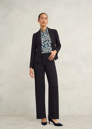 Mel Wide Trouser, Navy, hi-res