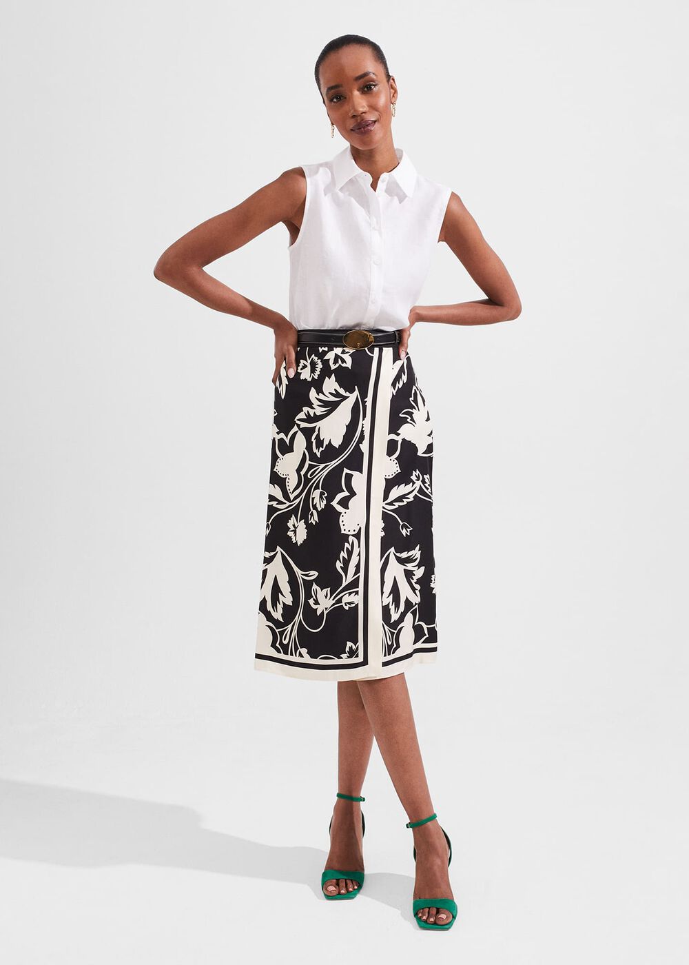 Brigitte Skirt, Black Cream, hi-res