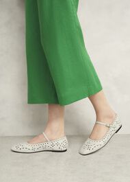 Chrissy Cut Detail Mary Janes, Ivory, hi-res