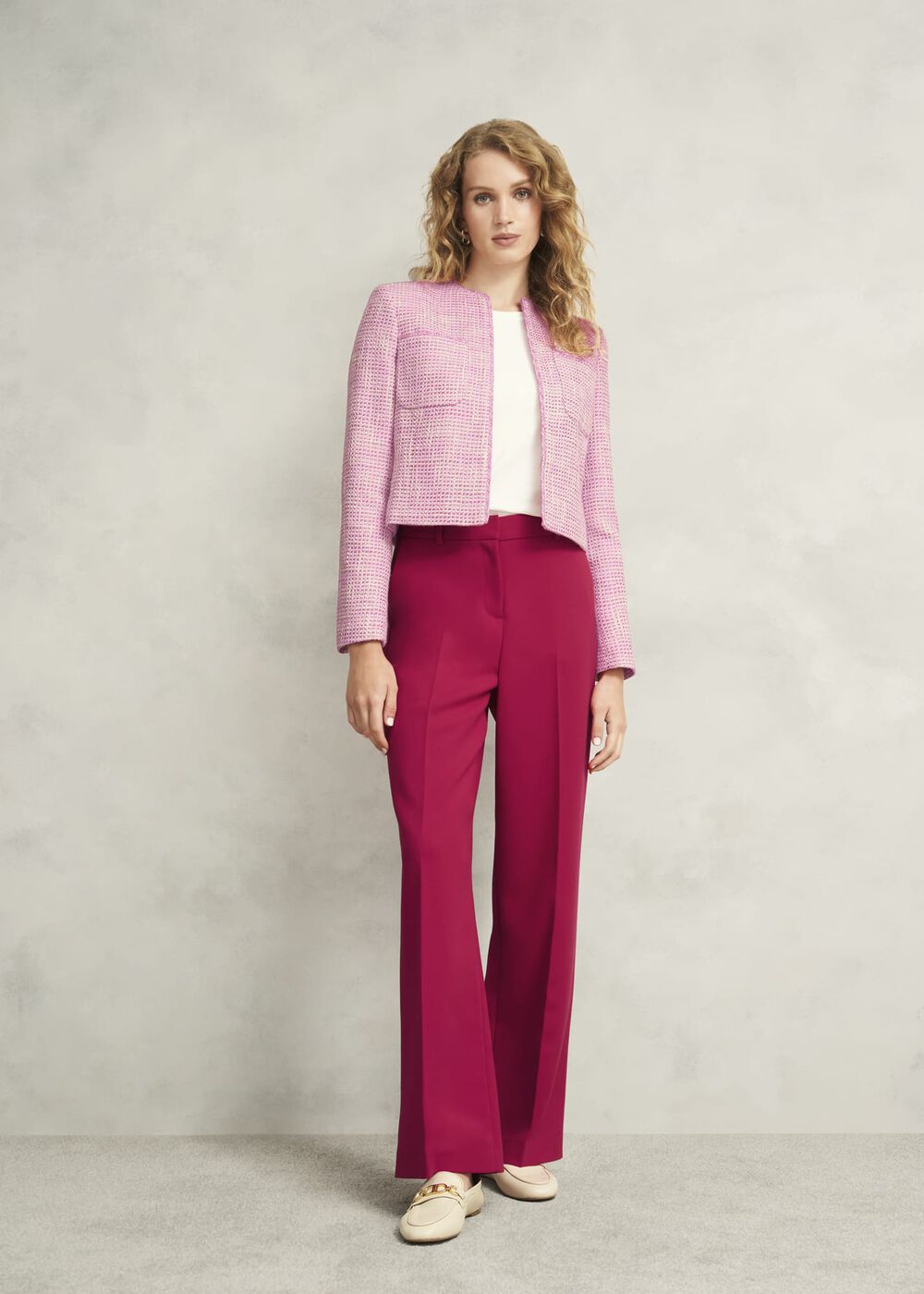Darcy Tweed Jacket, Pink Ivory, hi-res