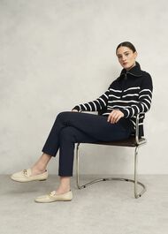 Lexi Slim Travel Pants, Navy, hi-res