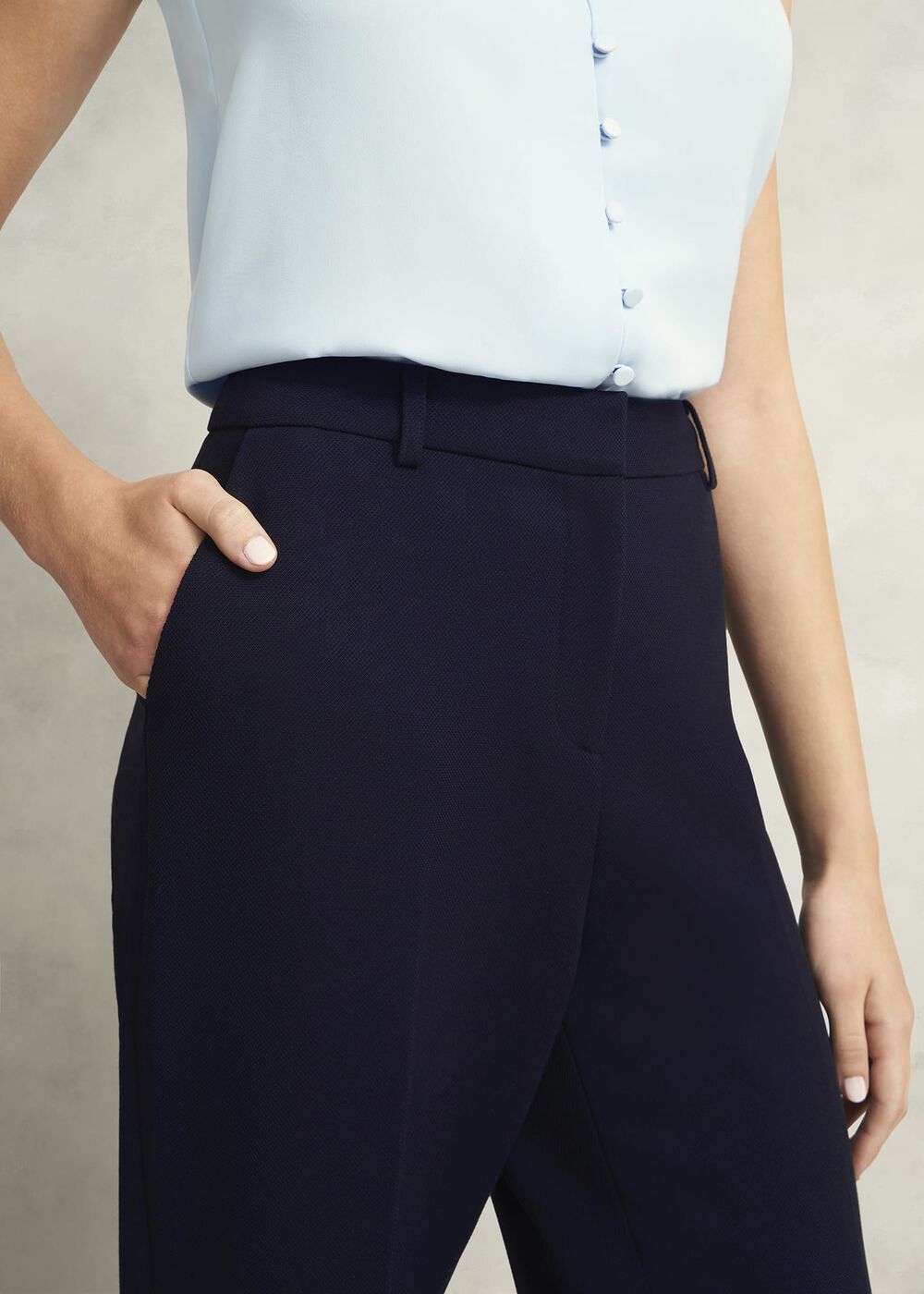 Aly Straight Pants, Navy, hi-res