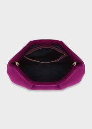 Clifton Suede Clutch Bag, Magenta Purple, hi-res