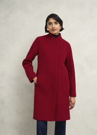 Imelda Wool Coat, Red, hi-res