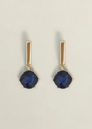 Aria Earrings, Navy Gold, hi-res