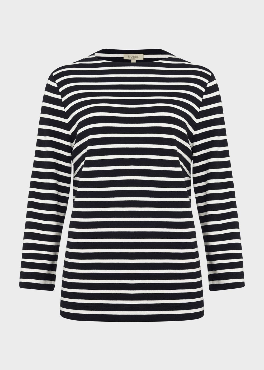 Alma Stripe Top, Navy Ivory, hi-res