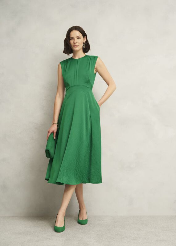 Isobel Satin Midi Dress