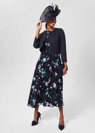 Carly Floral Midi Dress, Navy Multi, hi-res