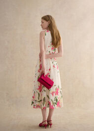 Jas Suede Clutch, Bright Pink, hi-res