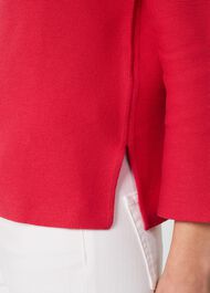 Beatrice Cotton Sweater, Magenta Pink, hi-res