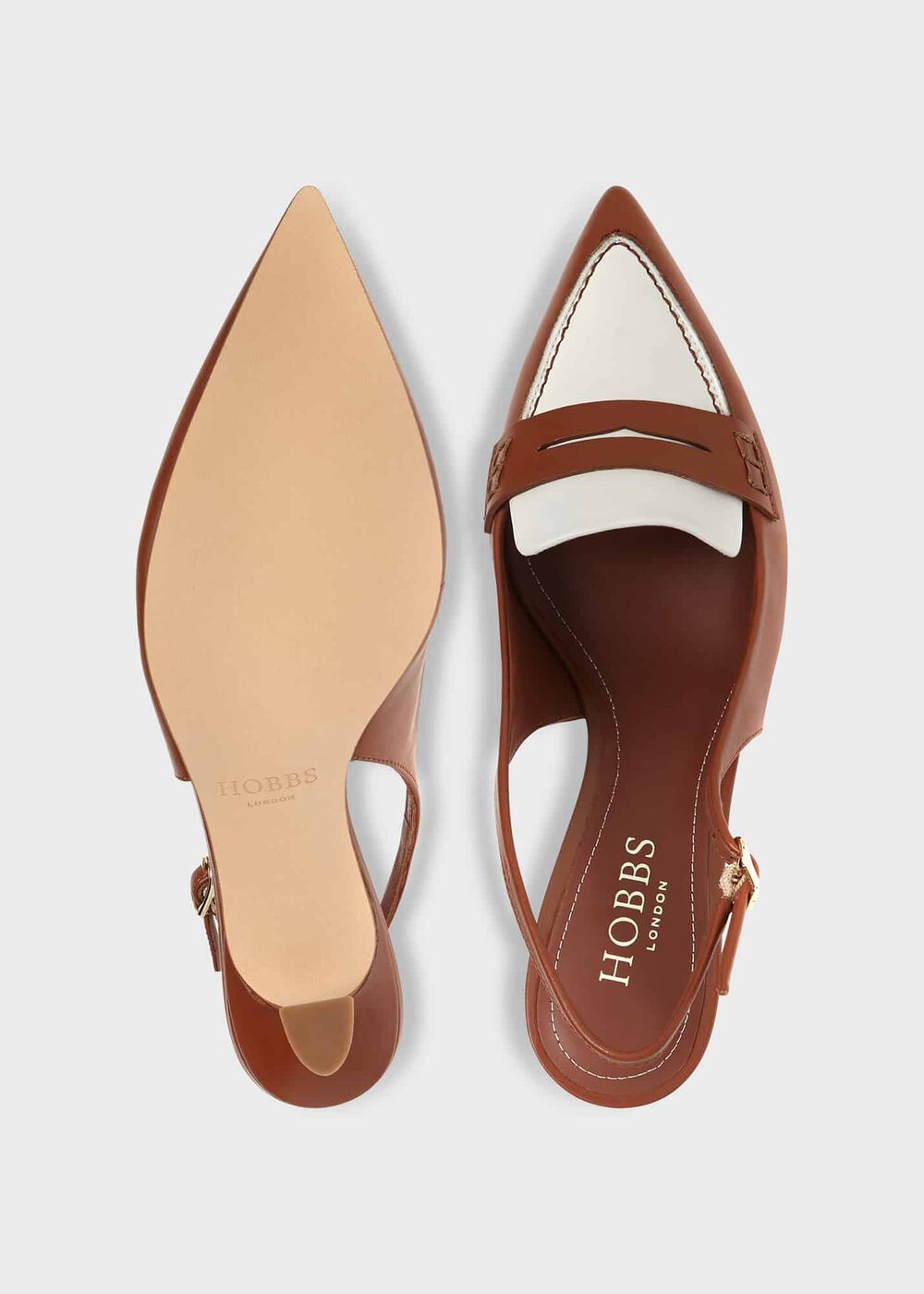 Mischa Sling Back, Tan Ivory, hi-res