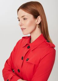 Ella Water Resistant Trench Coat, Red, hi-res