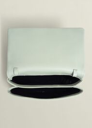 Jas Leather Clutch Bag, Sage Green, hi-res