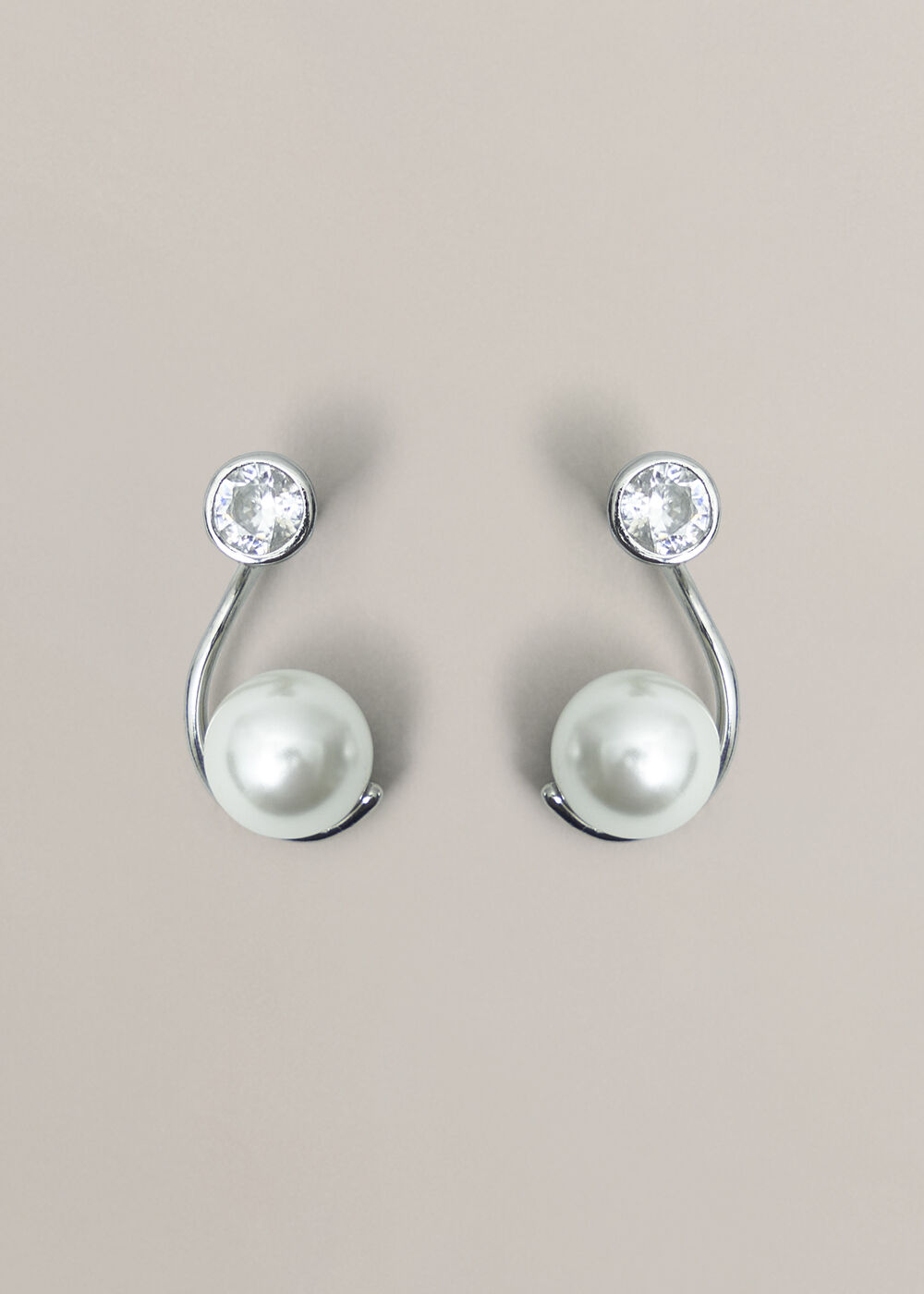 Robyn Glass Earrings, Silver, hi-res