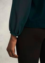 Tallulah Velvet Top, Evergreen, hi-res