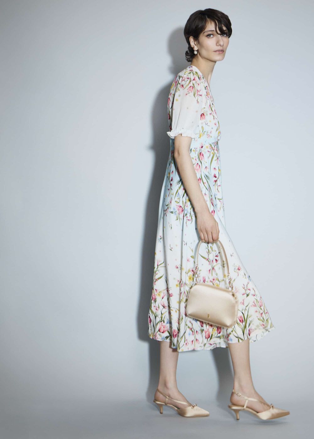 Belmond Silk Floral Ombre Dress, Cream Multi, hi-res