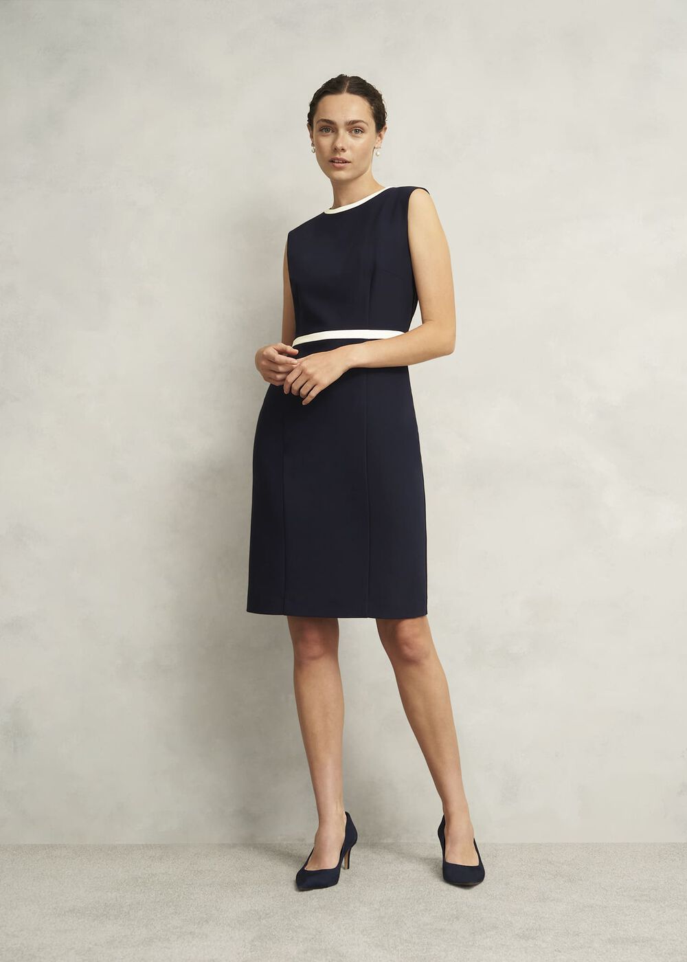 Sally Dress, Navy Ivory, hi-res