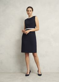 Sally Dress, Navy Ivory, hi-res