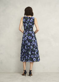 Carly Floral Printed Midi Dress, Midnight Multi, hi-res