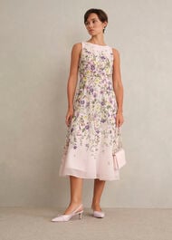 Serena Leather Slingbacks, Pale Pink, hi-res