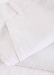 Lynn Linen Trousers, White, hi-res