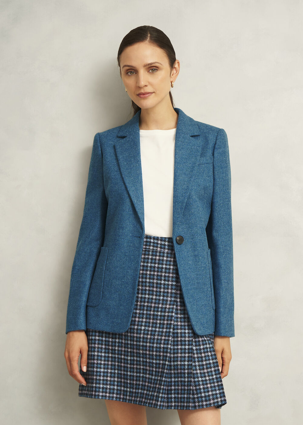 Petite Lilla Wool Jacket, Blue, hi-res