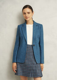 Petite Lilla Wool Jacket, Blue, hi-res