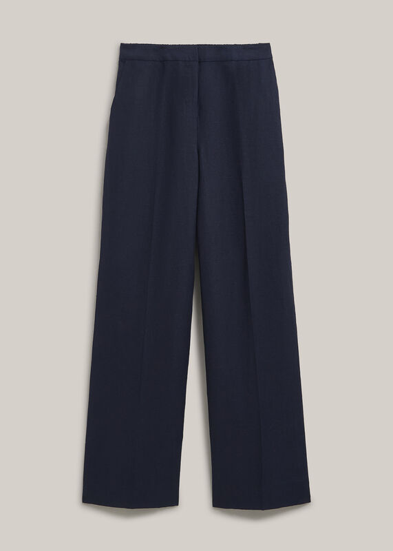 Petite Alessia Linen Wide Trousers