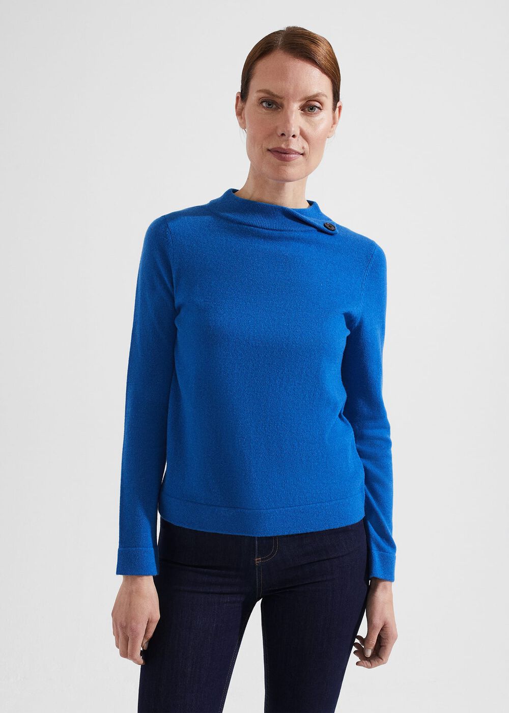Talia Wool Cashmere Sweater, Electric Blue, hi-res