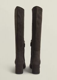 Betsy Suede Knee Boots, Chocolate Brown, hi-res
