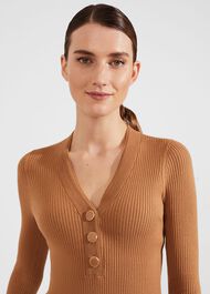 Kaya Ribbed Sweater, Hobbs Camel, hi-res