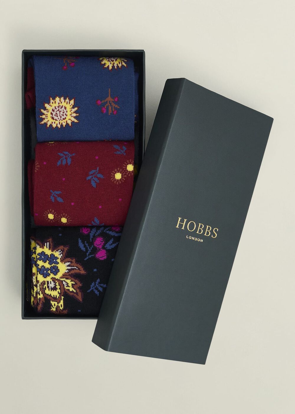 Jacobean Sock Set, Black Multi, hi-res