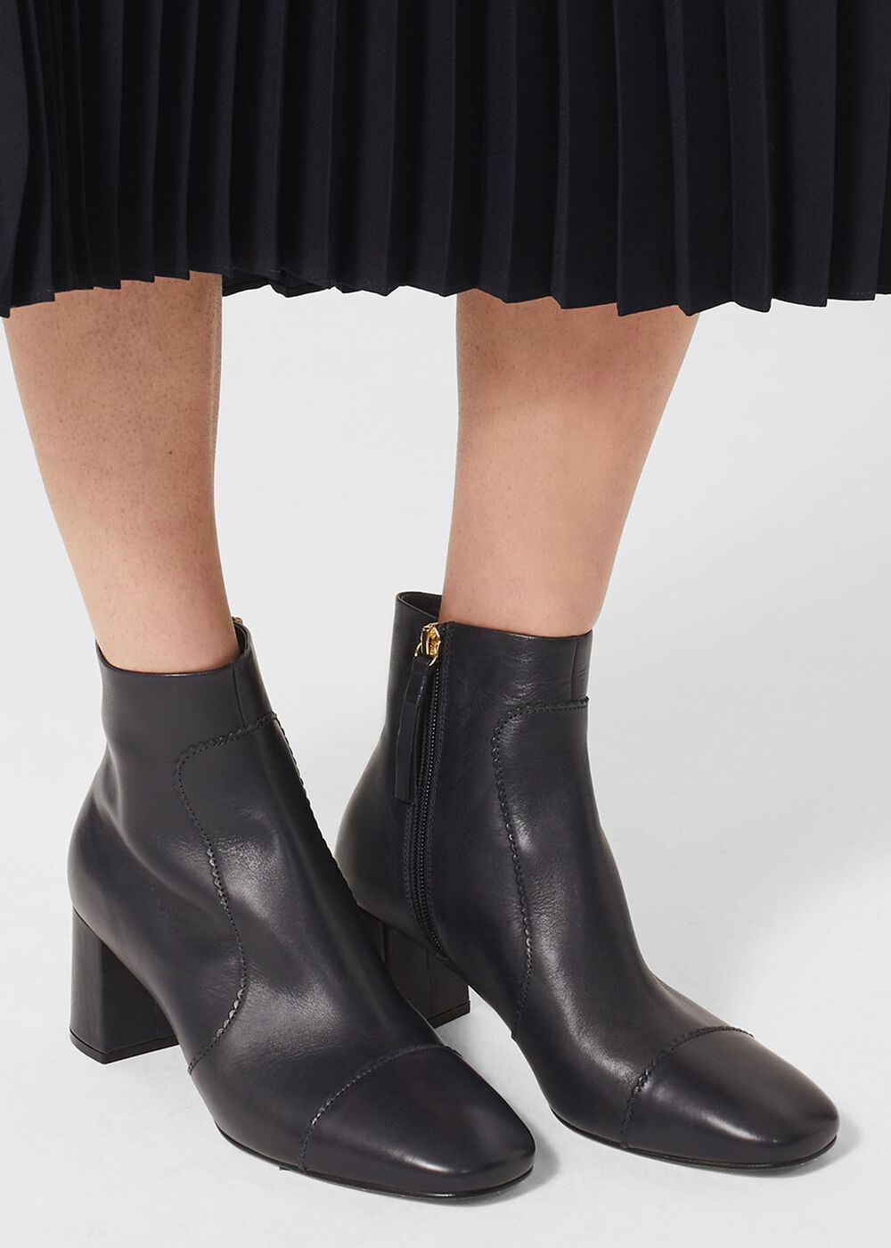 Leila Ankle Boots, Navy, hi-res