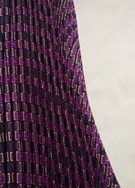 Kayla Pleated Skirt, Purple Multi, hi-res